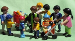 Familien aus Playmobilfiguren